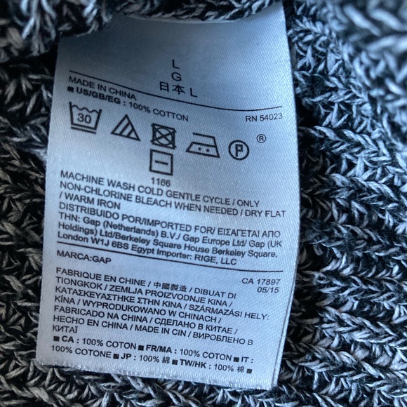 Vintage Cotton GAP Sweater - Side snaps, Women's Large - Picture 6 of 7